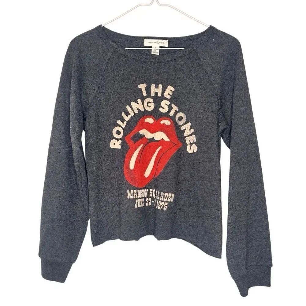 Treasure & Bond Girls The Rolling Stone Raglan Long Sleeve Pullover Sweatshirt G